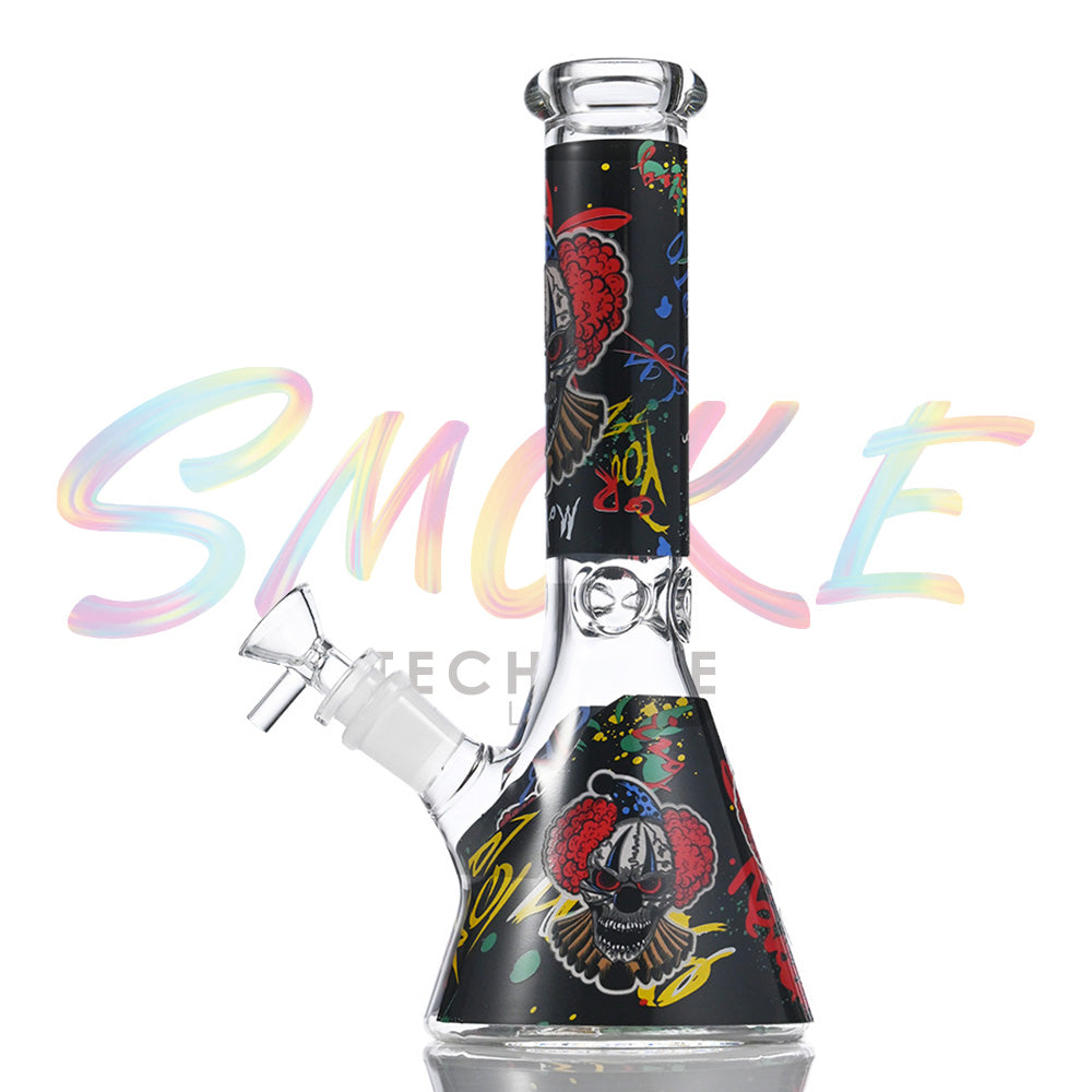 10 inch Glow-in-the-Dark Graphic Beaker Bong HP065 - Smoke Tech One LLC