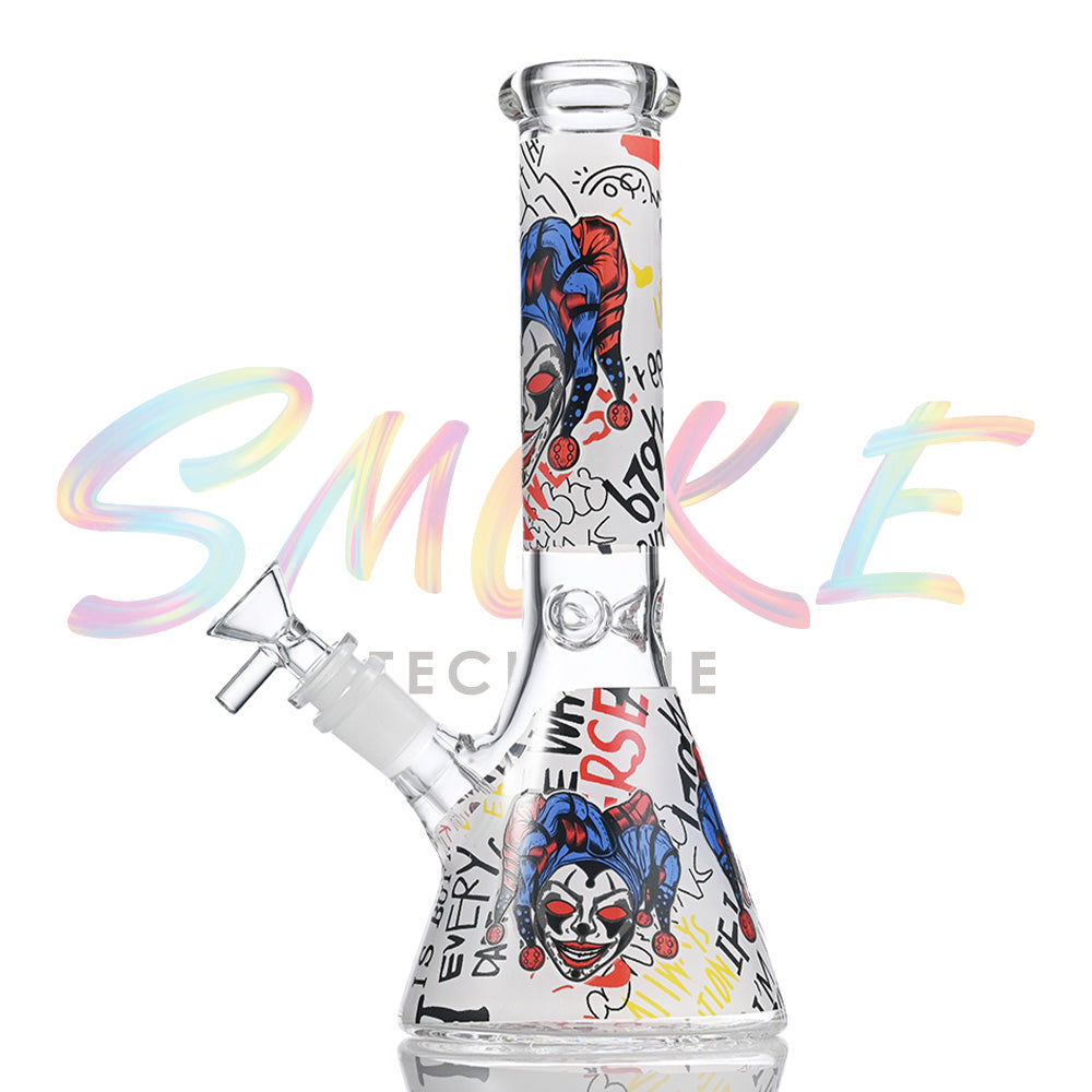 10 inch Glow-in-the-Dark Graphic Beaker Bong HP065 - Smoke Tech One LLC