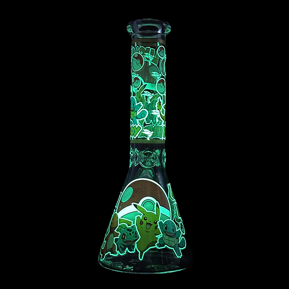 10 inch Glow-in-the-Dark Cartoon Beaker Bong  HP066 - Smoke Tech One LLC