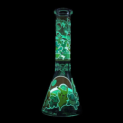10 inch Glow-in-the-Dark Cartoon Beaker Bong  HP066 - Smoke Tech One LLC