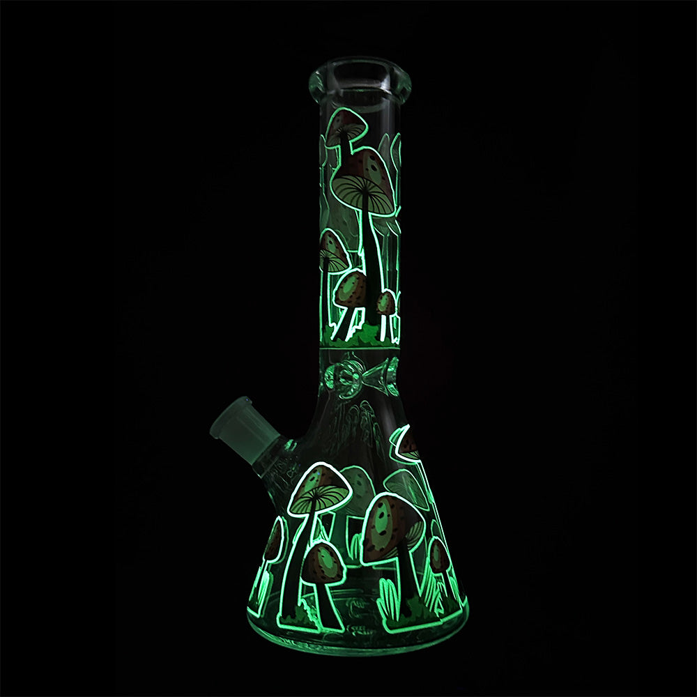 10 inch Glow-in-the-Dark Winter Character Beaker Bong HP068 - Smoke Tech One LLC
