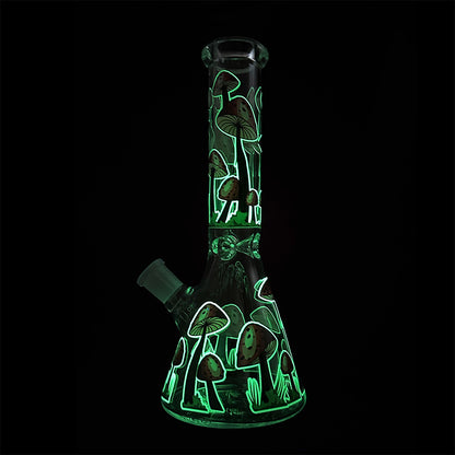 10 inch Glow-in-the-Dark Winter Character Beaker Bong HP068 - Smoke Tech One LLC