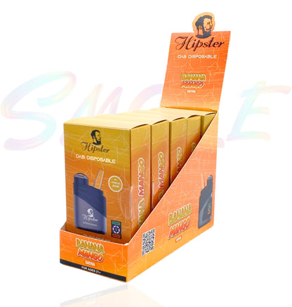 Hipster DAB Disposable THCA Bubbler with Glass Mouthpiece - Smoke Tech One LLC