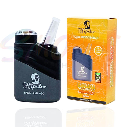 Hipster DAB Disposable THCA Bubbler with Glass Mouthpiece - Smoke Tech One LLC