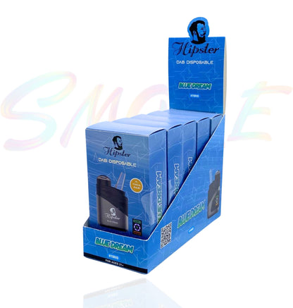 Hipster DAB Disposable THCA Bubbler with Glass Mouthpiece - Smoke Tech One LLC