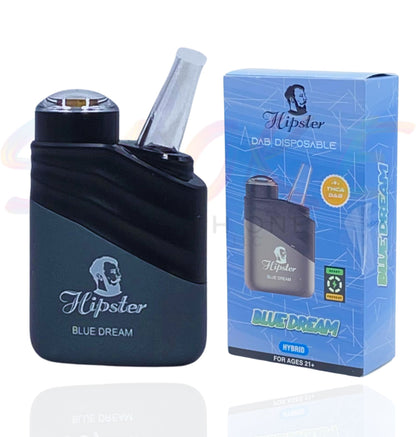 Hipster DAB Disposable THCA Bubbler with Glass Mouthpiece - Smoke Tech One LLC