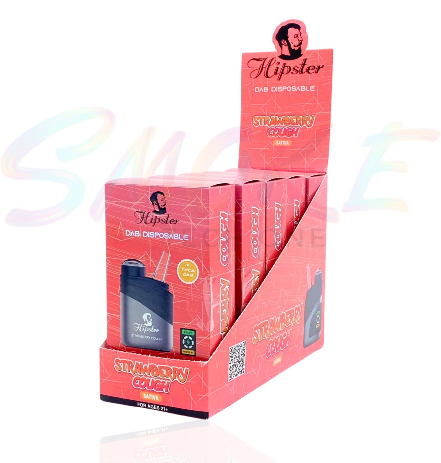 Hipster DAB Disposable THCA Bubbler with Glass Mouthpiece - Smoke Tech One LLC