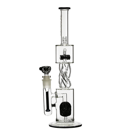 Indigo 19 inch Tornado Double Perc Bong ID-B18 - Smoke Tech One LLC