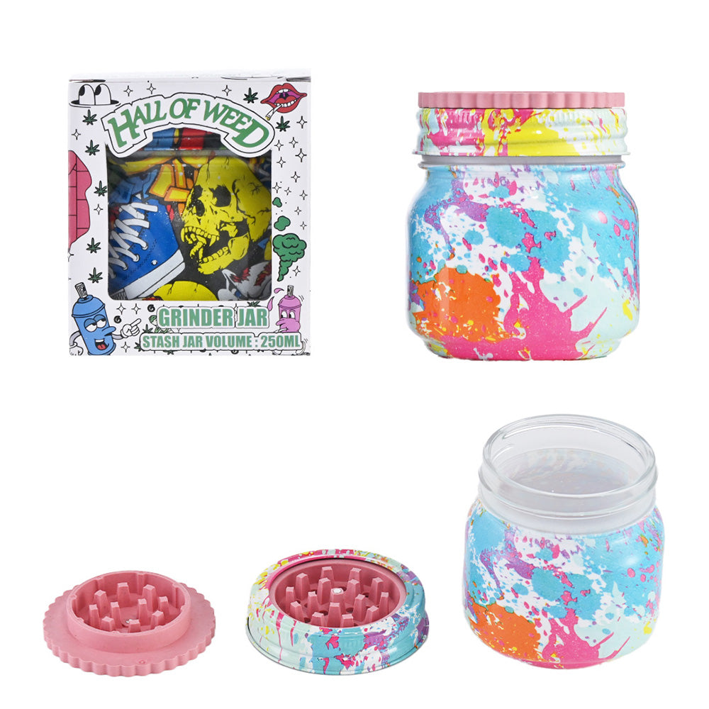HIpster 250ML Stash & Herb Grinder Jar JAR002 - Smoke Tech One LLC