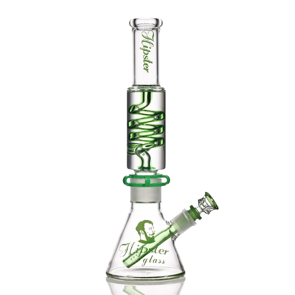 Hipster Glass 14-inch Freezable Coil Beaker JH009 - Smoke Tech One LLC