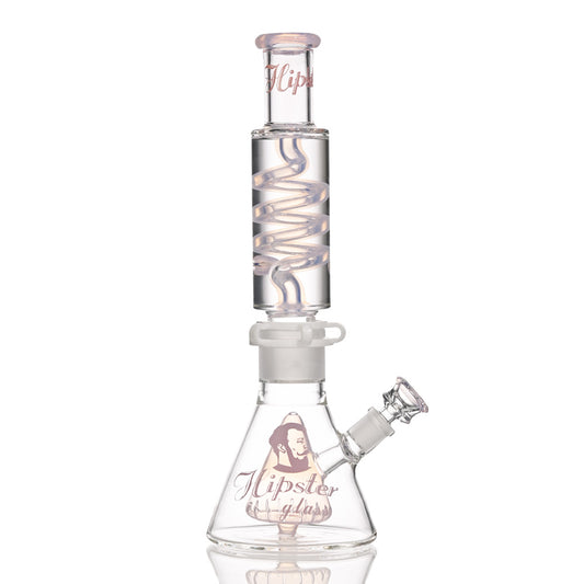 Hipster Freezable Coil 14 inch Beaker - Cone Perc Edition JH011 - Smoke Tech One LLC