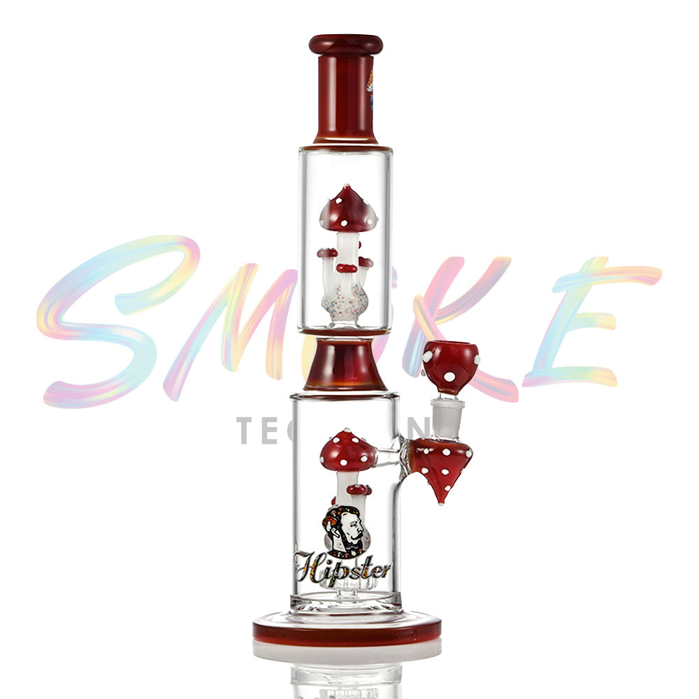 Mushroom Design Multi-Chamber Glass Water Pipe JH012