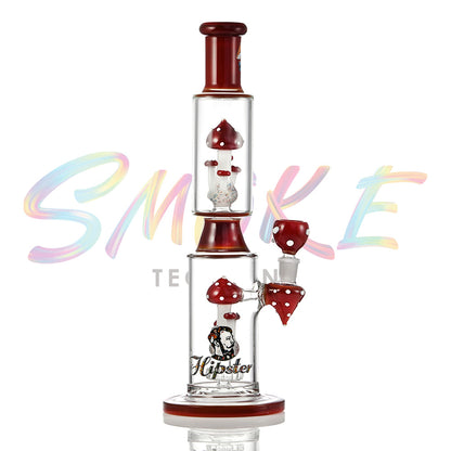 Mushroom Design Multi-Chamber Glass Water Pipe JH012
