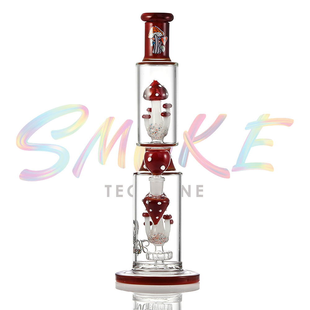 Mushroom Design Multi-Chamber Glass Water Pipe JH012