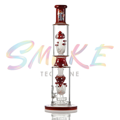 Mushroom Design Multi-Chamber Glass Water Pipe JH012