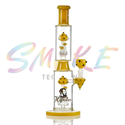 Mushroom Design Multi-Chamber Glass Water Pipe JH012