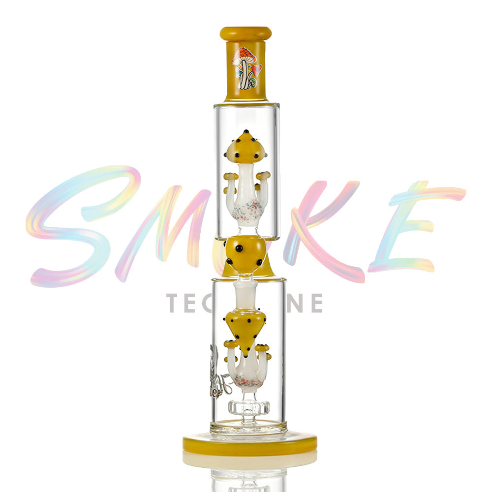 Mushroom Design Multi-Chamber Glass Water Pipe JH012