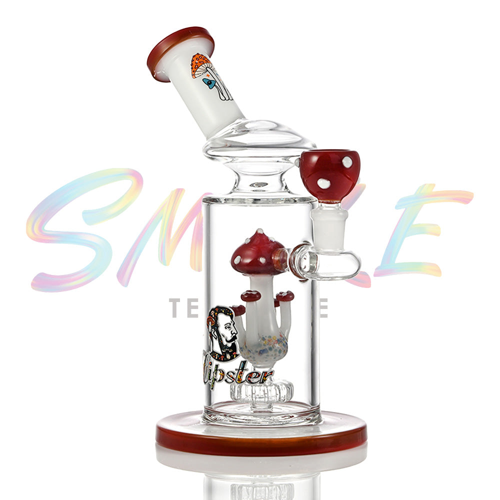 Sculpted Mushroom Chamber Glass Water Pipe JH013