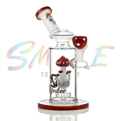 Sculpted Mushroom Chamber Glass Water Pipe JH013