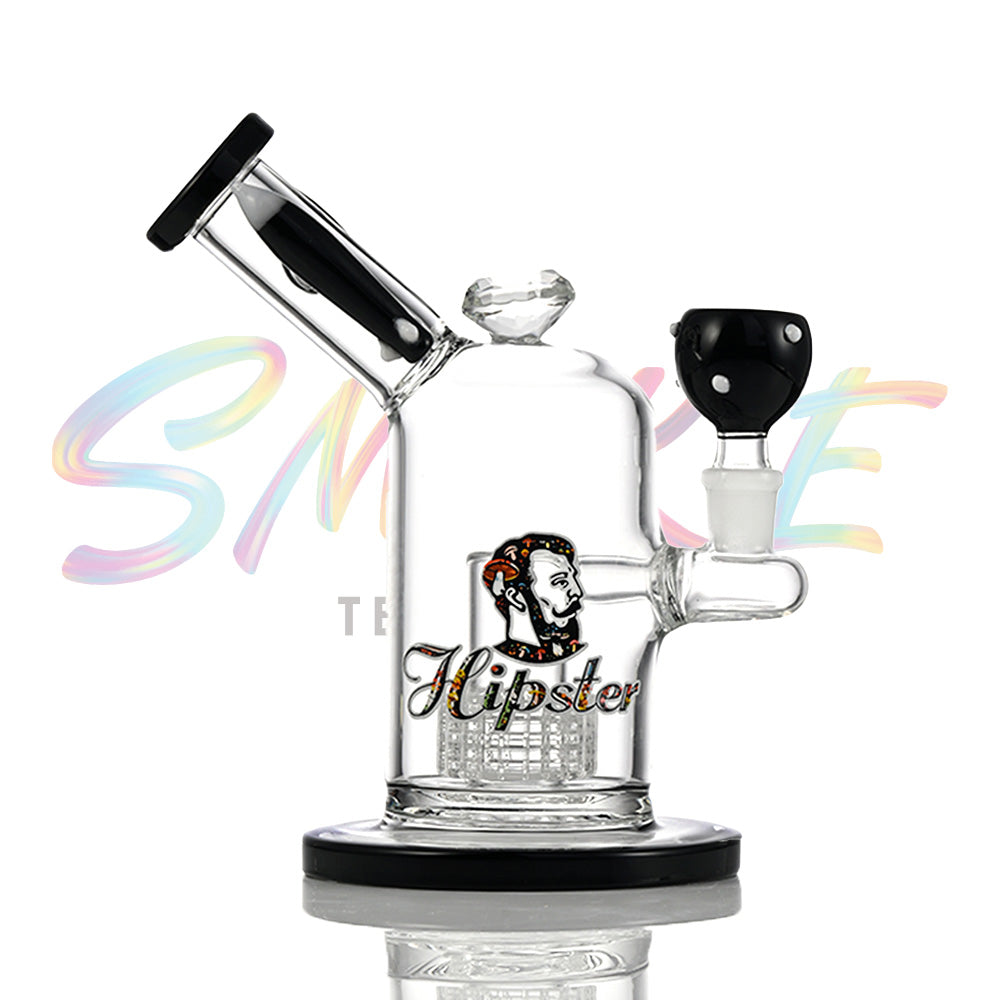 Sculpted Rocket Mouthpiece Multi-Chamber Glass Water Pipe JH014