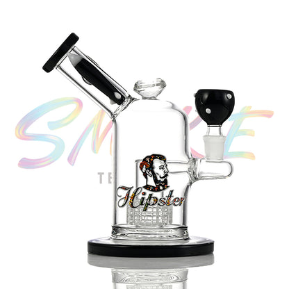 Sculpted Rocket Mouthpiece Multi-Chamber Glass Water Pipe JH014