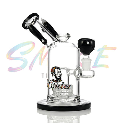Sculpted Rocket Mouthpiece Multi-Chamber Glass Water Pipe JH014