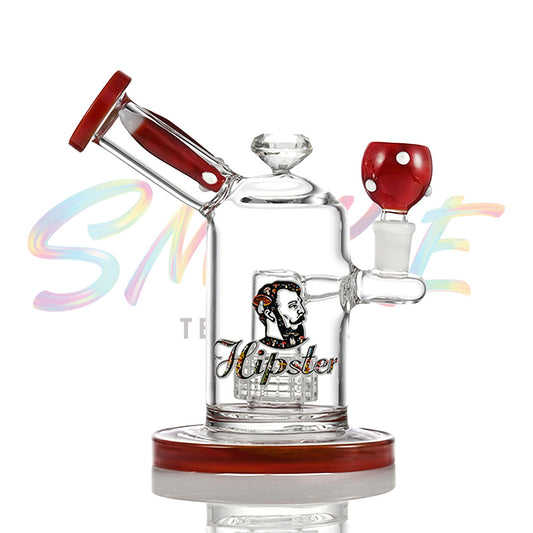 Sculpted Rocket Mouthpiece Multi-Chamber Glass Water Pipe JH014 - Smoke Tech One LLC