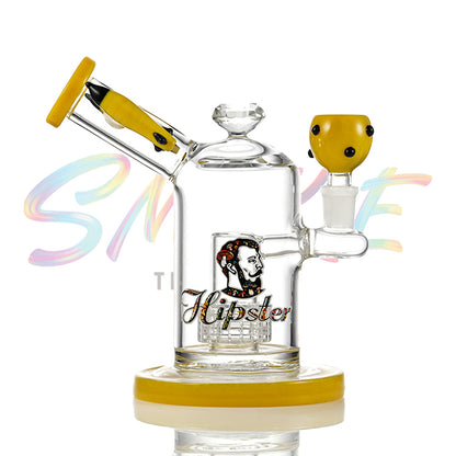 Sculpted Rocket Mouthpiece Multi-Chamber Glass Water Pipe JH014