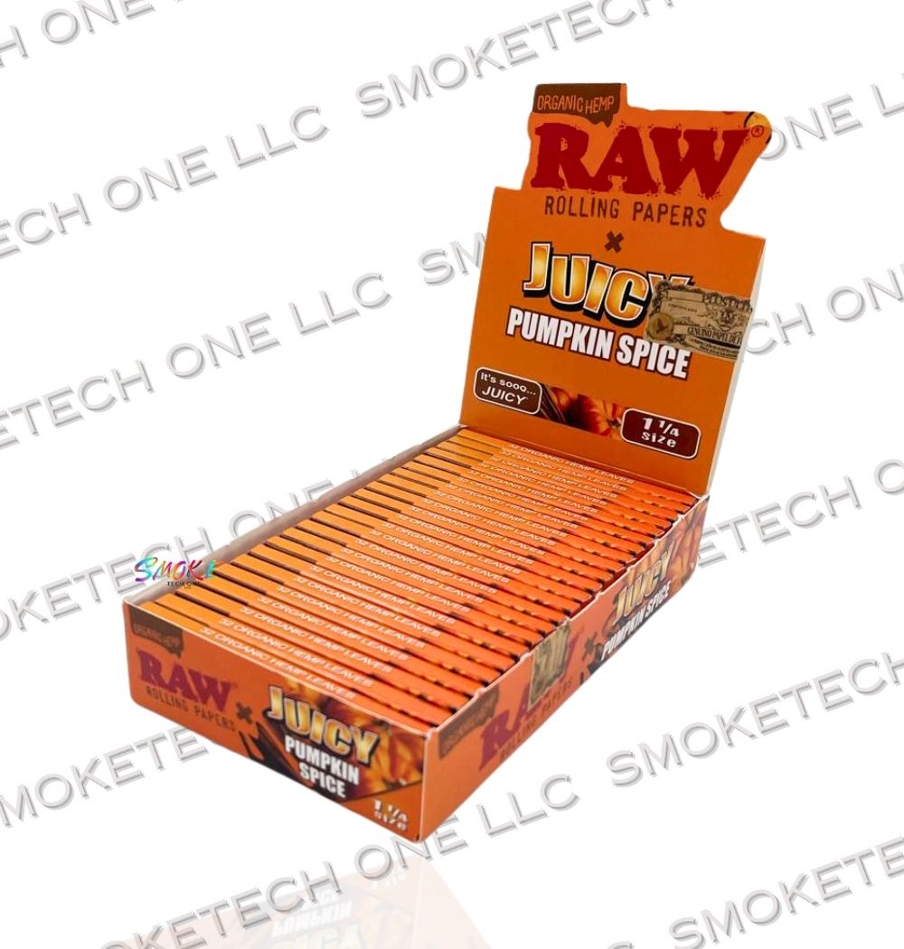 RAW x Juicy Jay’s Pumpkin Spice Organic Hemp Rolling Papers – 1 1/4