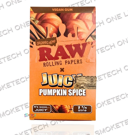 RAW x Juicy Jay’s Pumpkin Spice Organic Hemp Rolling Papers – 1 1/4