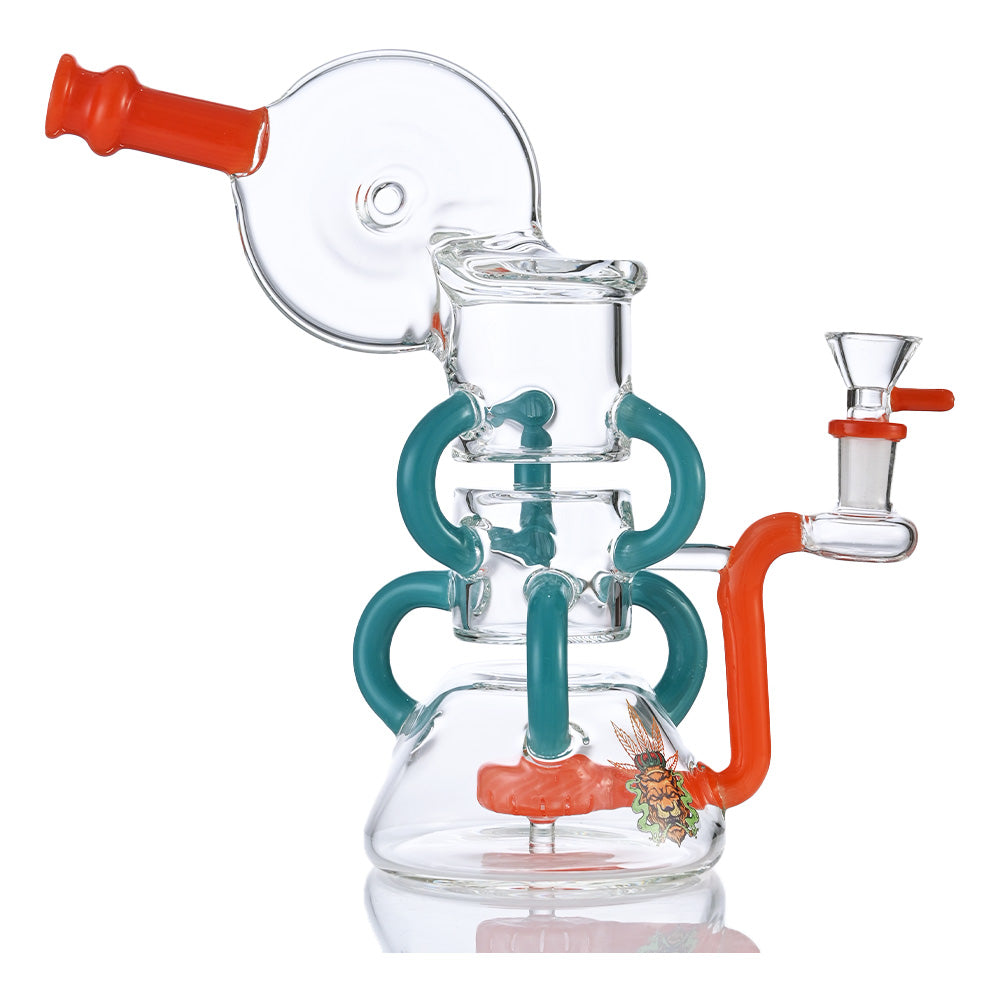 9" Color-Tube Recycler Water Pipe LJ008
