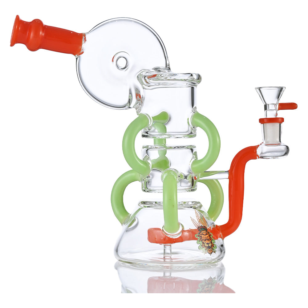 9" Color-Tube Recycler Water Pipe LJ008