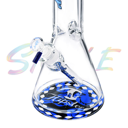 Hipster 16 Inch Crimson Swirl Beaker Water Pipe LY011 - Smoke Tech One LLC