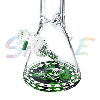 Hipster 16 Inch Crimson Swirl Beaker Water Pipe LY011 - Smoke Tech One LLC