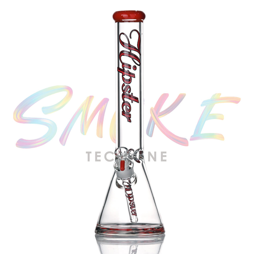 Hipster 16 Inch Crimson Swirl Beaker Water Pipe LY011 - Smoke Tech One LLC