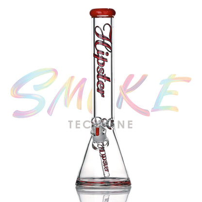 Hipster 16 Inch Crimson Swirl Beaker Water Pipe LY011 - Smoke Tech One LLC