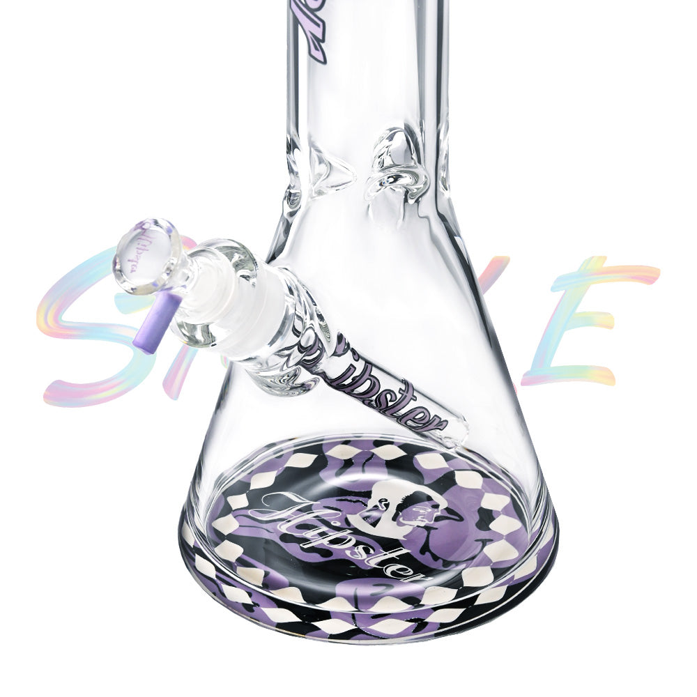 Hipster 16 Inch Crimson Swirl Beaker Water Pipe LY011 - Smoke Tech One LLC