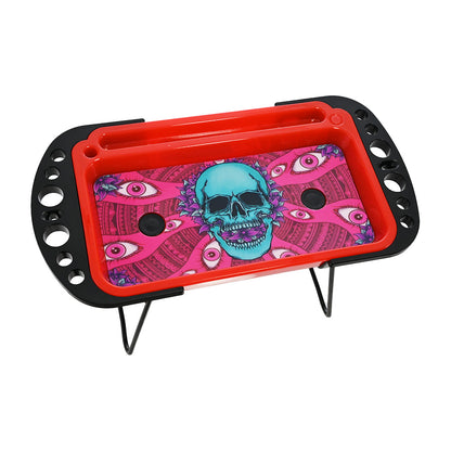 Hipster Inferno Skull LED Rolling Tray NU012