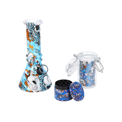 Fireforce Bong Gift Set -(Includes Bong,Grinder,Jar)