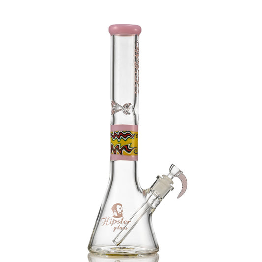 Hipster Straight Beaker Bong (Slime Pink) PH018 - Smoke Tech One LLC