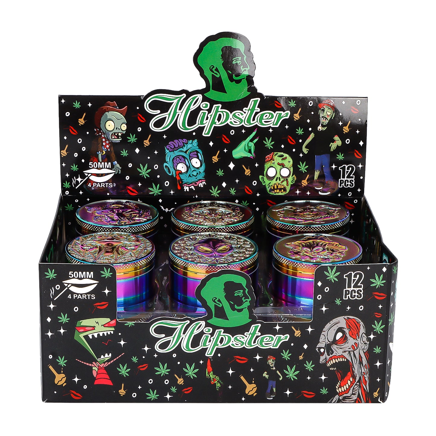 Zombie-Themed Hipster Herb Grinder PH6916BS