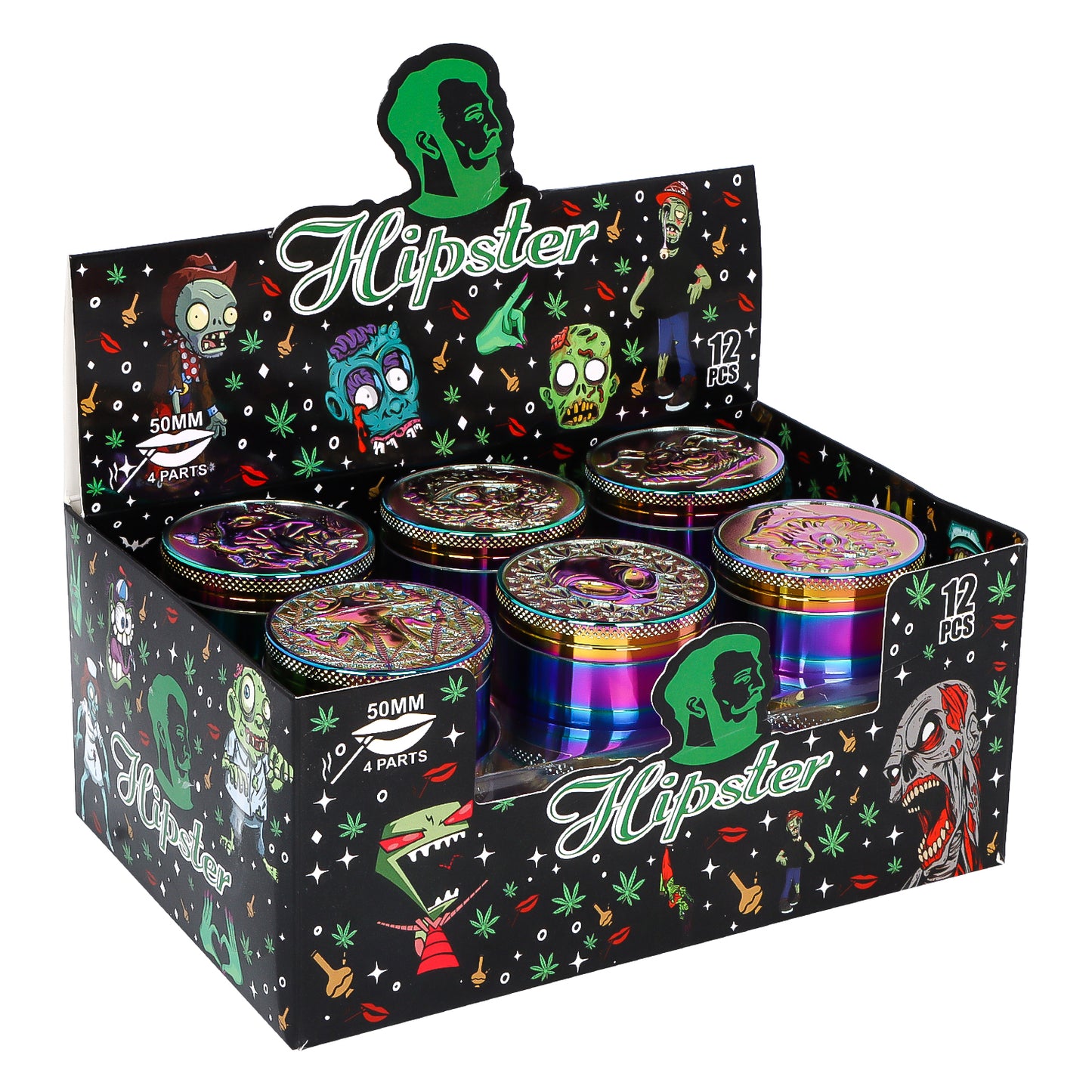 Zombie-Themed Hipster Herb Grinder PH6916BS