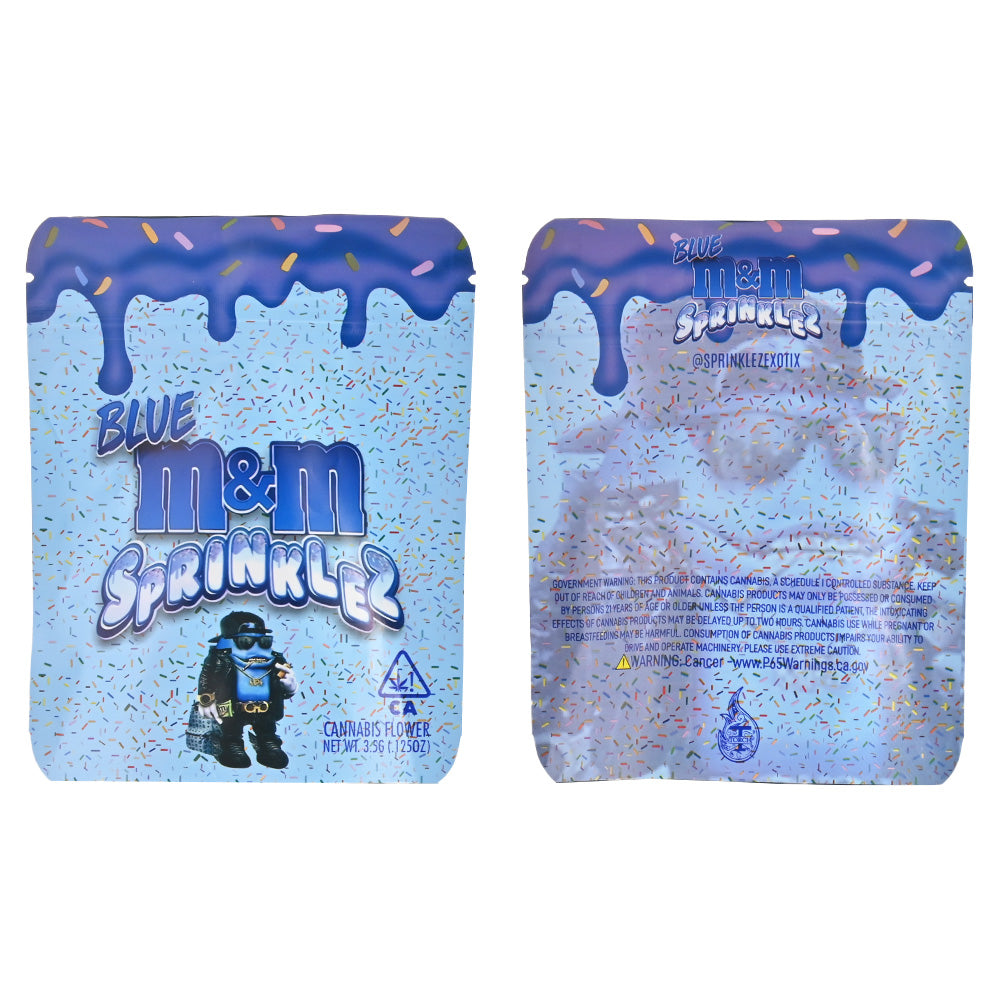 Blue Sprinkler Cannabis Flower Pouch PK449
