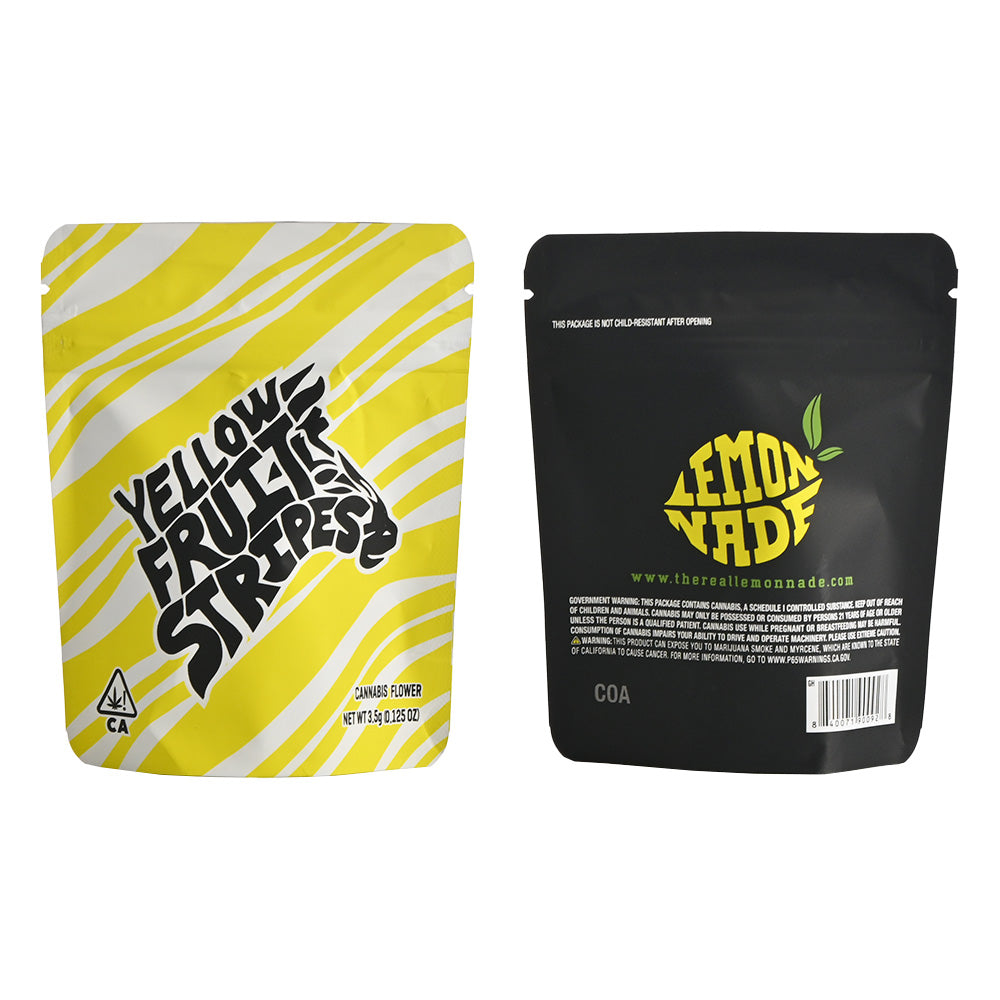 Yellow Fruit Stripes Cannabis Flower Pouch PK499