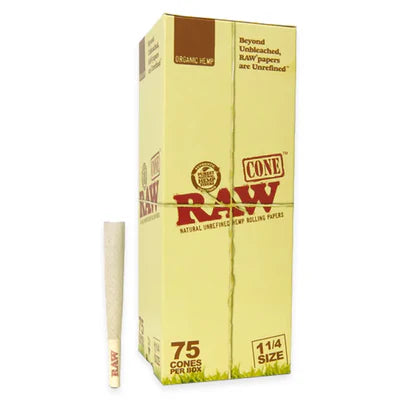 RAW Organic Hemp Cones- 75 Pack