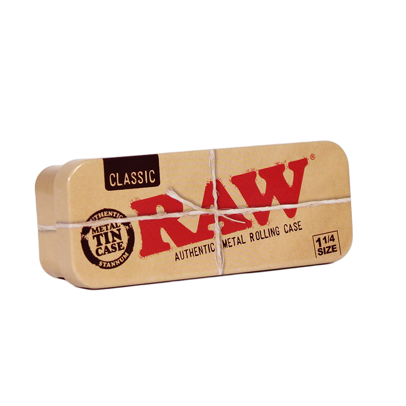 RAW 1 1/4 Cone Caddy Metal Storage Container Tin Rolling Papers 79mm