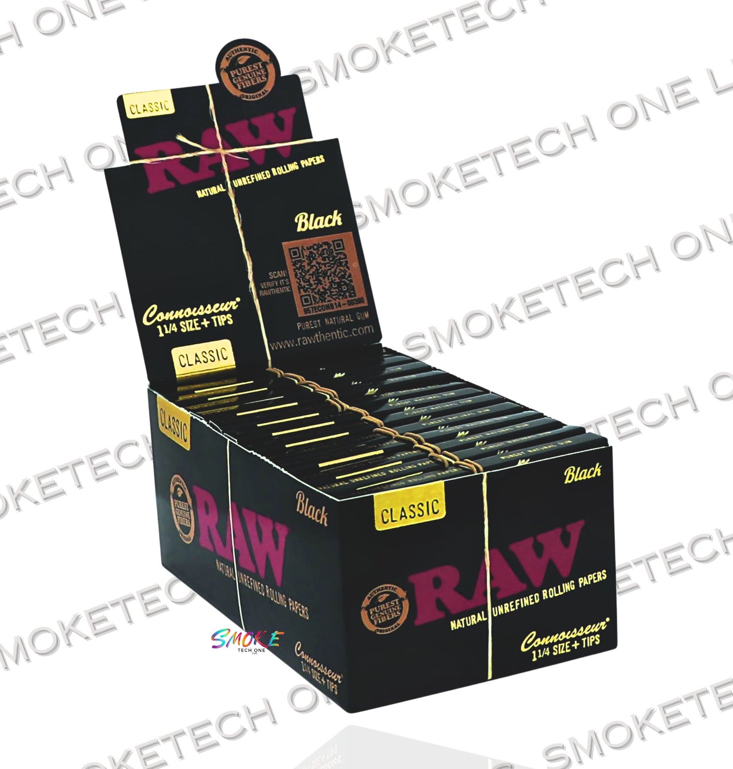 RAW Black Connoisseur 1 1/4 Rolling Papers - Smoke Tech One LLC