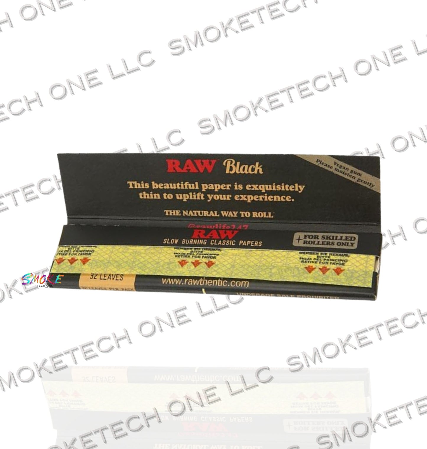 RAW Black Classic King Size Wide Rolling Papers - Smoke Tech One LLC