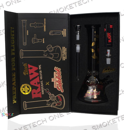RAW Black x Sidekick 20th Anniversary Borosilicate Glass Holster Water Pipe Kit | Limited Edition Collector's Set