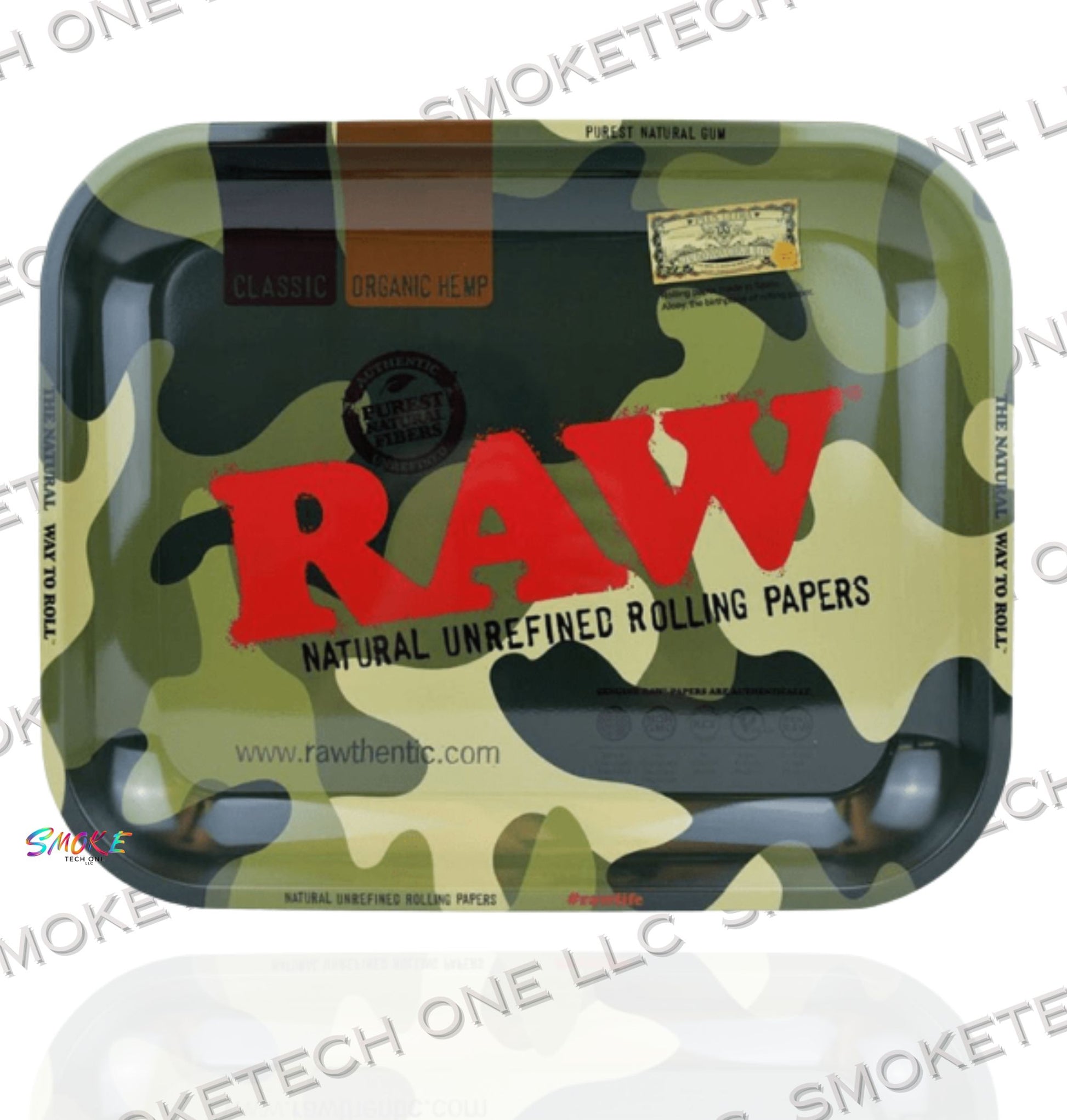 RAW Camo Rolling Tray l Large - Smoke Tech One LLC